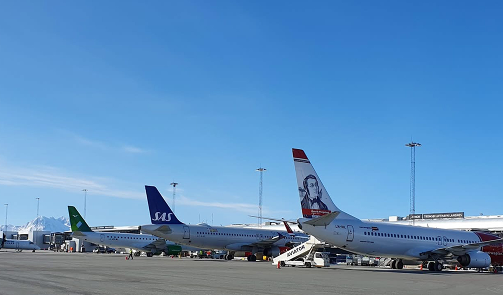 Airlines parked in Tromsø