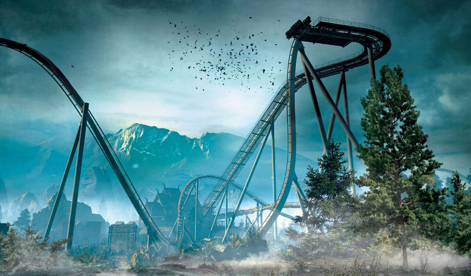 The roller coaster Valkyria in Liseberg Gothenburg.