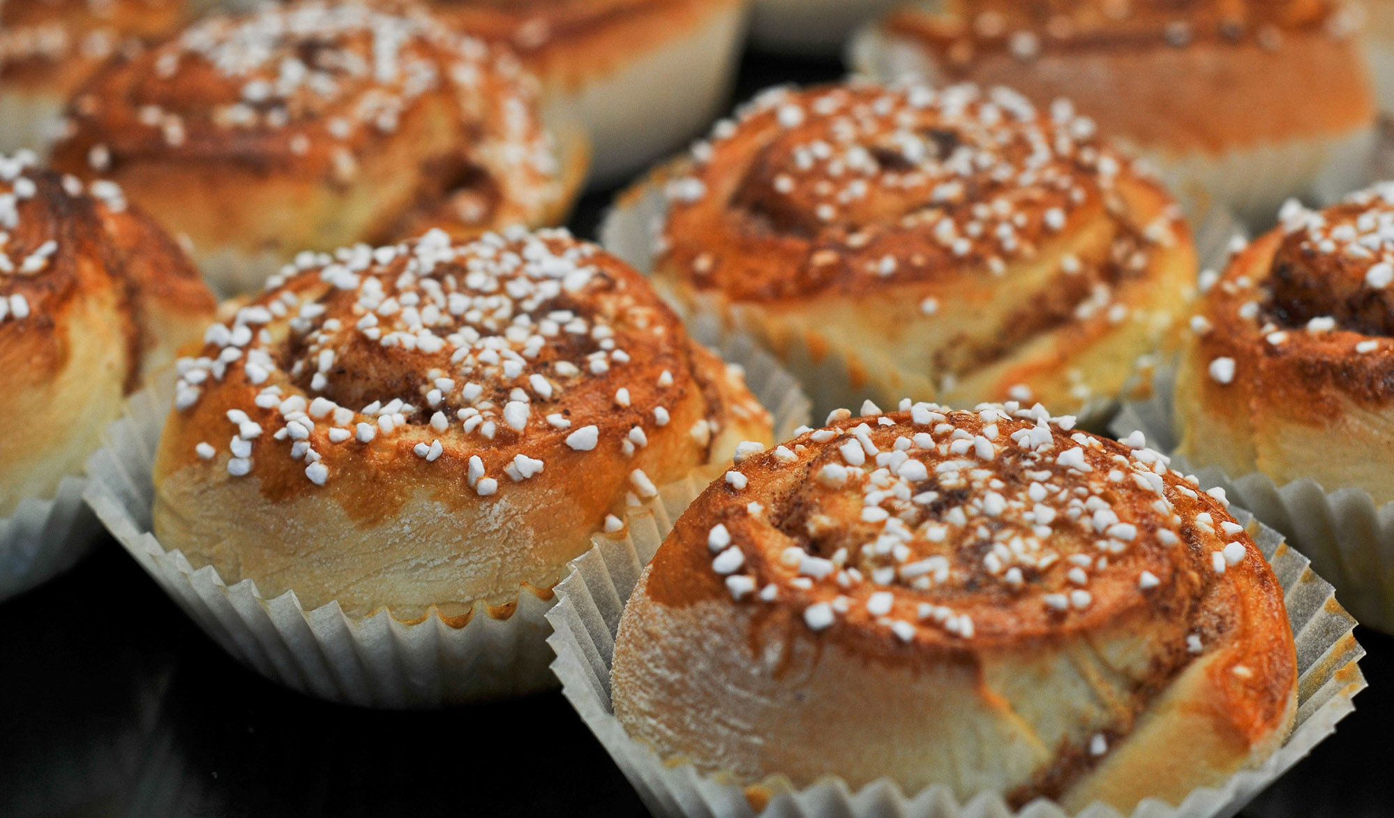 Swedish pastry Cinnamon buns called Kanelbullar