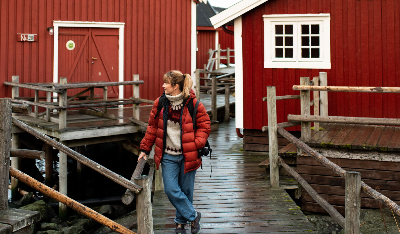 Ingeborg utenfor rorbua