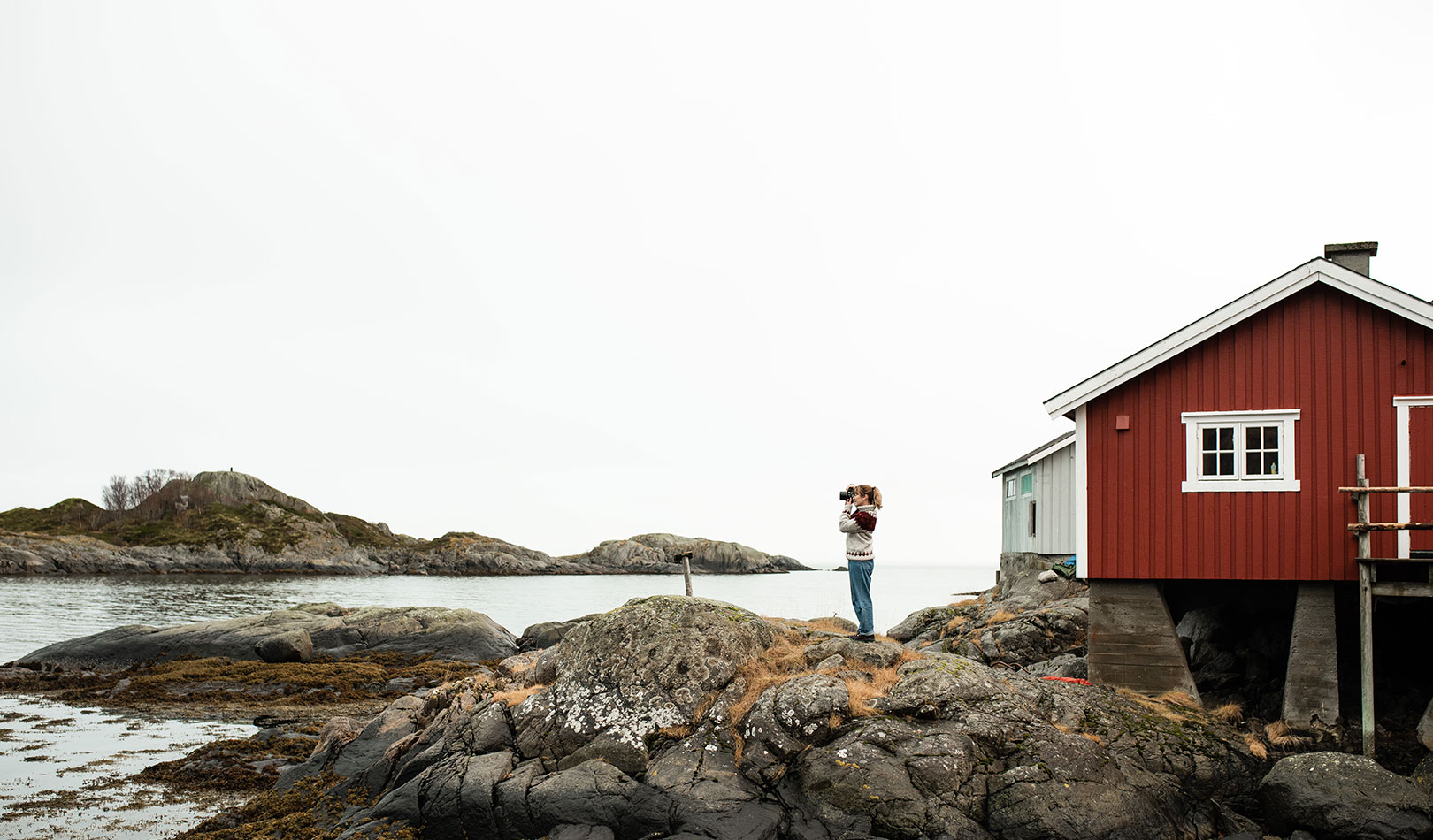 Fotografere fra rorbua