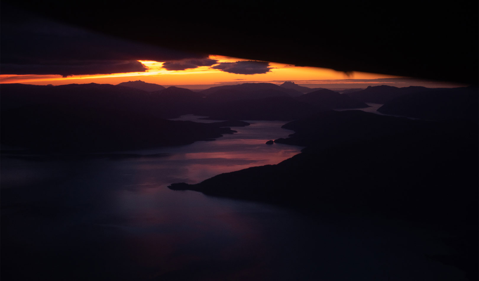 Utsikt fra fly på vei til Lofoten