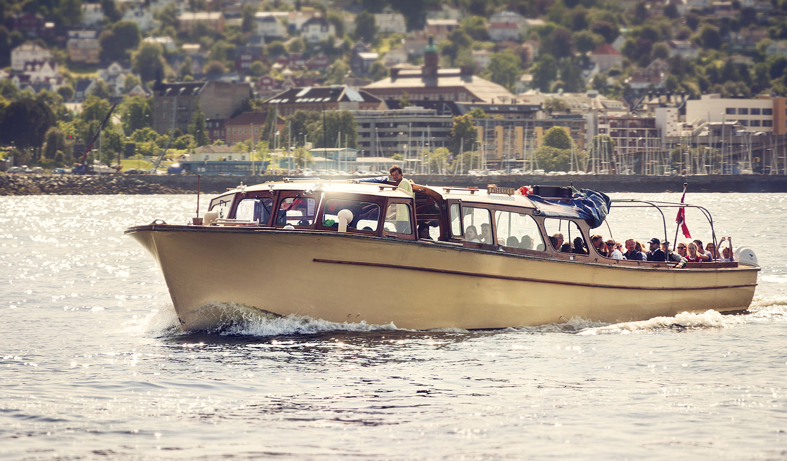 Boat to Munkholmen in Trondheim.