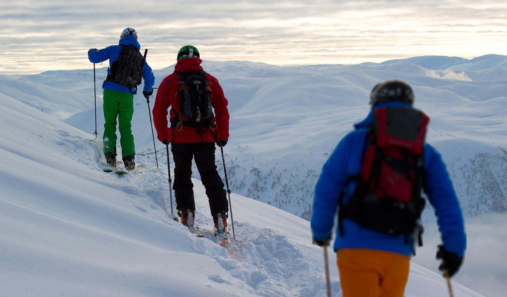 Freeriding in the mountains of Voss