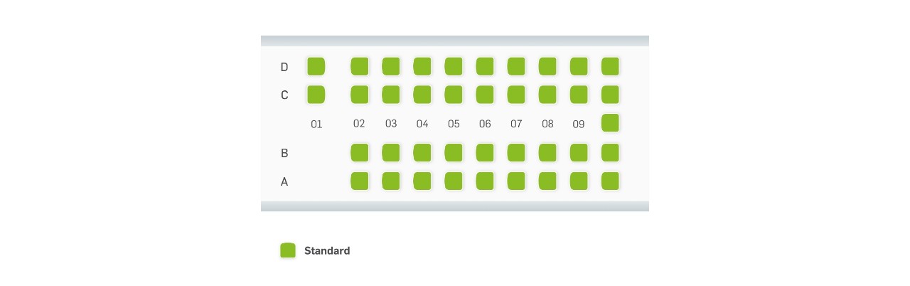 Seat map Dash100/200