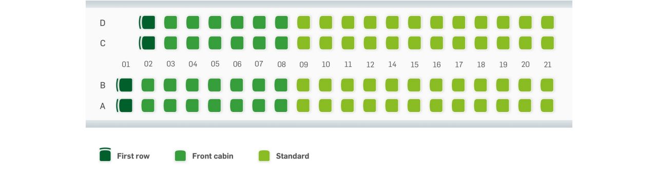 Seat map Dash8-Q400