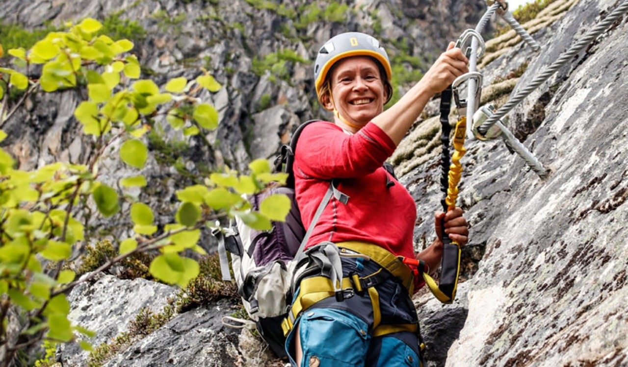 Mosjøens via ferrata Helgeland er Norges nye og nordligste ferrata
