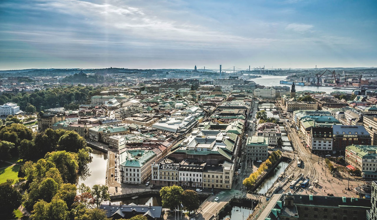 Utsikt over Gøteborg. View over Gothenburg.