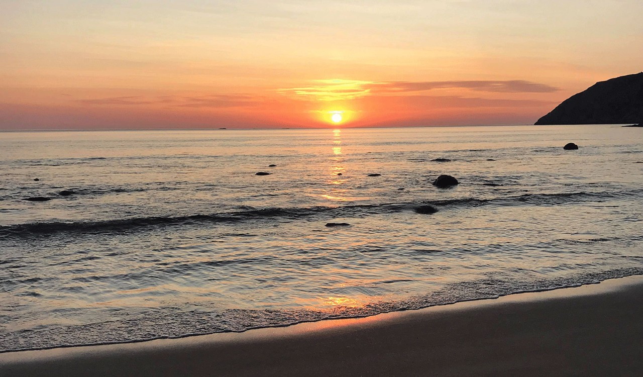 Solnedgang i Ervika
