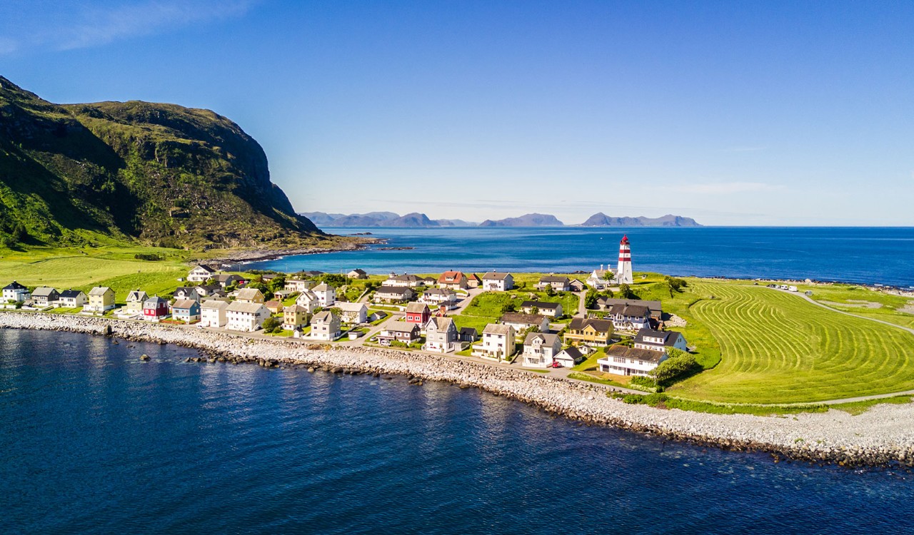 Oversikt over fiskeværet Alnes