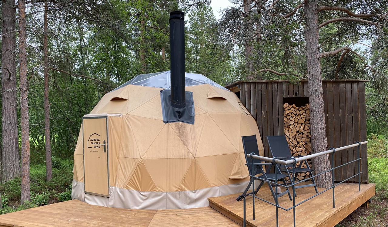 Glamping - Aurora Canvas Dome i Alta